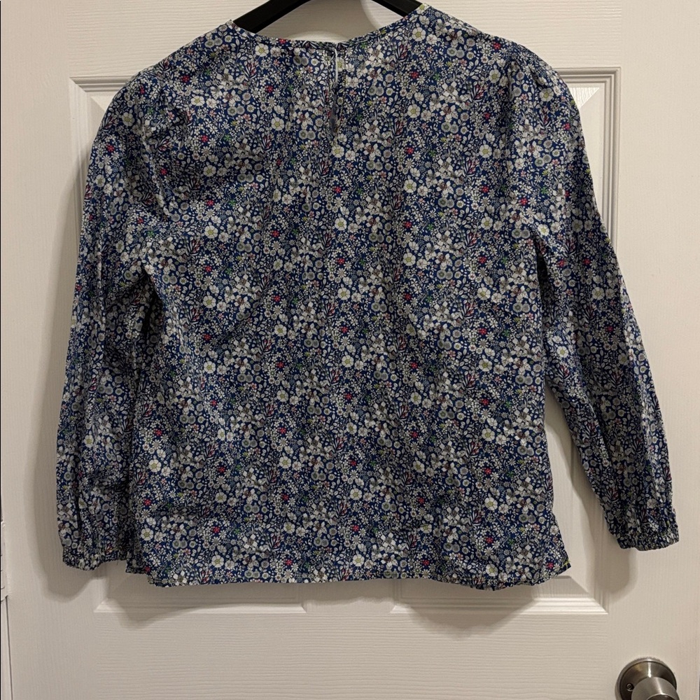 J. Crew Blue Floral Liberty Fabric Blouse - Picture 4 of 4